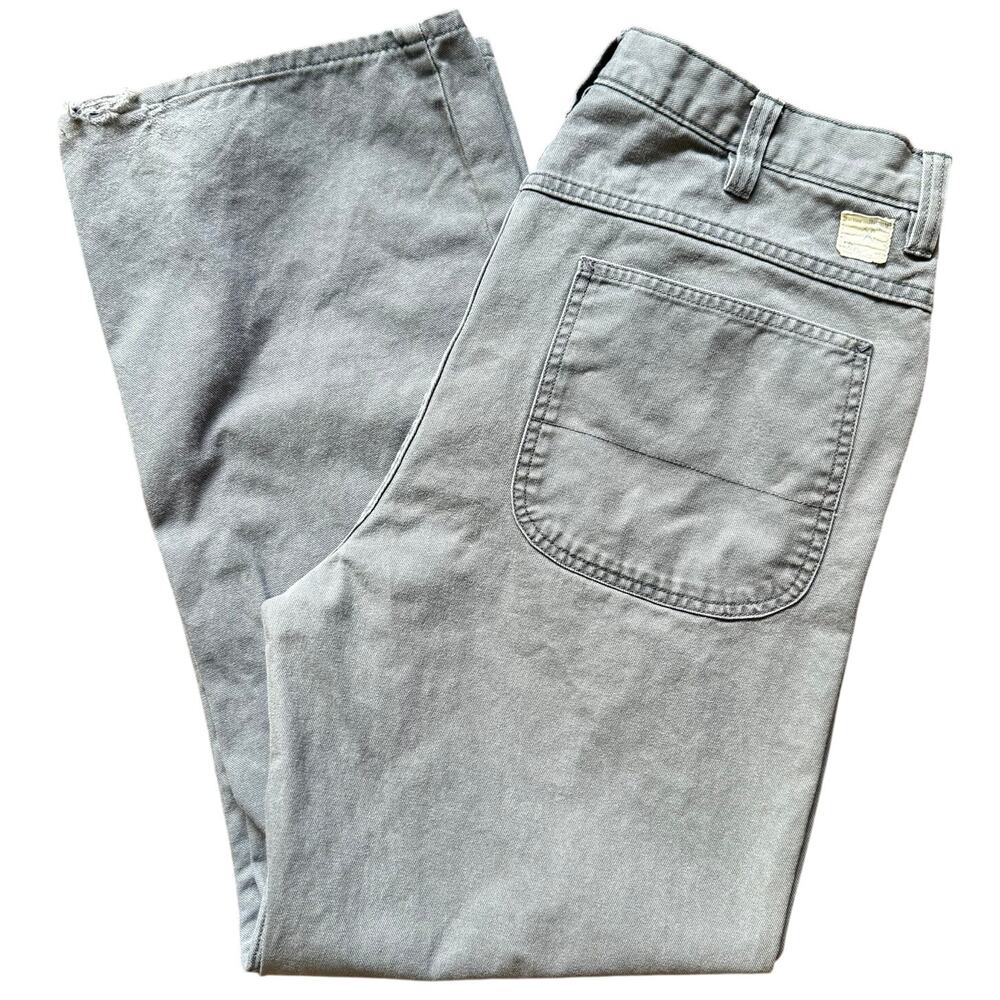 GAP Worker Jeans Gray 100% Cotton Utility Workwear Pants Sz 36